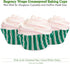 Regency Wraps Greaseproof Professional Grade Baking Cups, Pack of 40, Standard Liners, Green/White Stripe, for Cupcakes, Muffins, Candy, Non Stick...