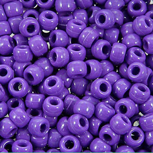 The Beadery 6x9mm Barrel Pony Bead in Dark Lilac, 900-Piece, 9x6MM (750V054)...
