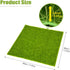 Oumefar 2 Sizes Synthetic Artificial Grass Mat Green Non-Qoven Fabric Fake Faux Grass Turf Rug Lawn Garden Micro Landscape Ornament Home Decor Car...