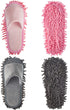 2 Pairs Microfiber Cleaning Mop Slippers for Floor Cleaning House Mop Shoes Men and Women Washable Unisex Dusting Slippers Dirt Cleaning Tool Supp...