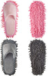 2 Pairs Microfiber Cleaning Mop Slippers for Floor Cleaning House Mop Shoes Men and Women Washable Unisex Dusting Slippers Dirt Cleaning Tool Supp...