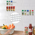 4 Pack 20-Clips Spice Gripper Clip Wall Mounted Kitchen Spice Jar Rack,Organizer Rack,Seasoning Jar Storage Holder,Bottles Clip,Cupboard Spice Rac...