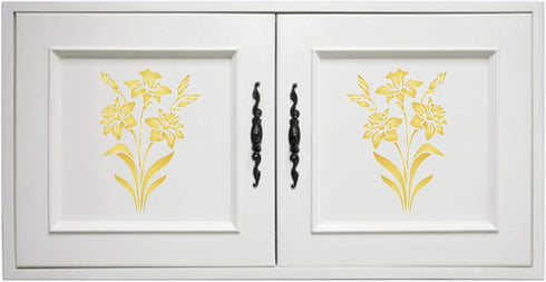 Daffodil Stencil, 6.5 x 9 inch (M) - Spring Flower Floral Perennial Stencils for Painting Template...