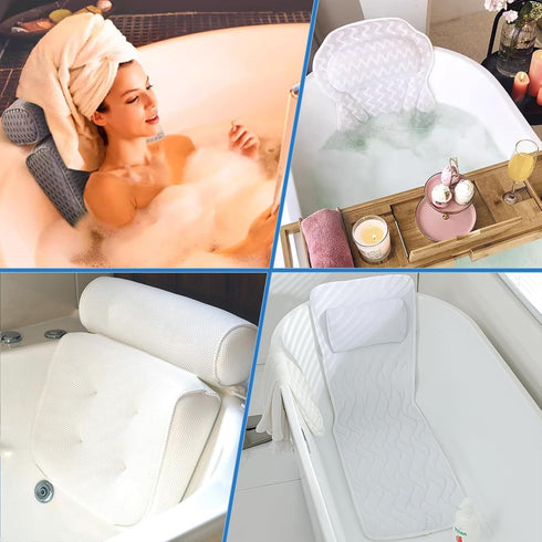Bath Pillow Suction Cup 8 Pcs Strong Non-Slip Bathtub Pillow Suction Cups, Replacement Suction Cups for Tubs Bath Pillow, Spa Accessories, Clear...