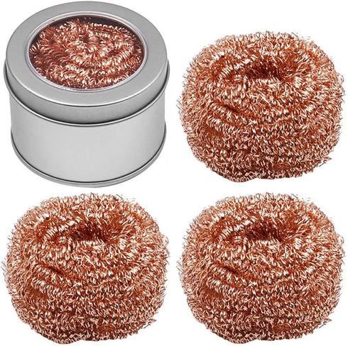 Welding Soldering Iron Tip Cleaner Kit, with 4 PCS Solder Tip Cleaning Wire and 1 PCS Holder, Soldering Brass Sponge Tip Cleaner for Cleaning Sold...