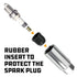 Powerbuilt 3/8-Inch Drive 14mm Spark Plug Socket, Chrome Vanadium Steel with Rubber Insert, Z-Drive 6-Point Design, Forged Size Markings for Easy ...