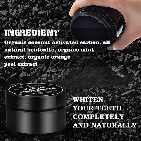 2-Pack Teeth Whitening Charcoal Powder, WUBLSYAN Activated Charcoal Tooth Cleaning Powder, Natural Toothpaste Alternative, Oral Care Sets Natural ...
