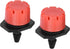 30 Pack Irrigation Dripper Sprinklers - Gardens Lawn 360 Degree Adjustable Emitter Dripper with 8 Holes Apply to Watering System (24mm Red, Black)...