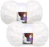 2 Pieces Skeins Soft Fur Yarn Fuzzy Fur Yarn Chunky Fluffy Faux Fur Yarn Eyelash Yarn Cream Fur Yarn for Crochet Blankets Rugs Clothes Knitting Pr...