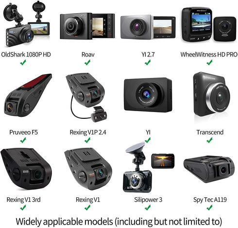 Dash Cam Suction Mount - Windshield & DashBoard Suction Cup Mount Holder/w Various Joints for Yi/Rexing/Falcon/Old Shark/VANTRUE/KDLINKS/WheelWitn...