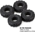 INJORA RC Tires 1.9inch 4Pcs RC Rubber Tyre Set Wheel Tires for 1:10 RC Crawler Axial SCX10 90046 SCX10 III AXI03007 Tamiya CC01 D90 D110...