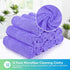 HOMEXCEL Microfiber Cleaning Cloth Purple, 12 Pack Premium Microfiber Towels for Cars, Lint Free, Scratch-Free, Highly Absorbent, Reusable Cleanin...
