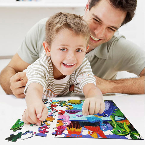 100 Piece Jigsaw Puzzles for Kids Age 4-8, Ocean Floor Puzzles for Toddler Children Boys and Girls Age 5 6 7 Educational Learning Toys Preschool B...