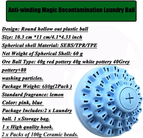 BTFLKNS® Laundry Balls Set, Eco-Friendly Super Washing Machine Laundry Ball, All Natural Washer Ball Laundry Detergent Alternative, With A Storage...