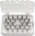 Ateco 29 Piece Cake Decorating Set, Includes 26 Stainless Steel Tubes, 1 Standard Coupler, 2 Flower Nails in Hinged Storage Box...