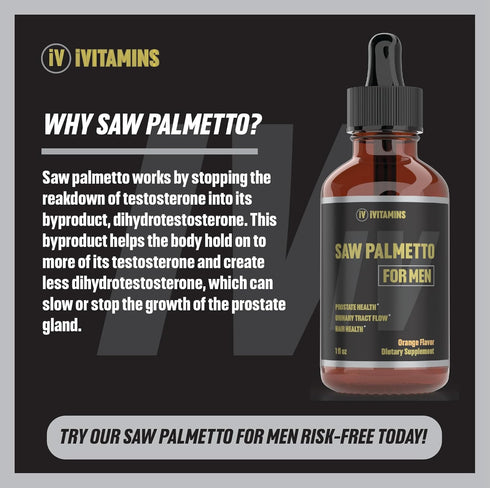 Saw Palmetto for Men | Prostate Support Supplement for Men's Health | Saw Palmetto Supplement | DHT Blocker for Men | Prostate Supplement | Prosta...