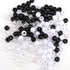 180 Pcs Medium Hole Beads 3 Colors Dreadlock Hair Braid Beads Jewelry Making Kit Clear- White -Black DIY Hair Braiding Bracelet Ornaments Round 12...