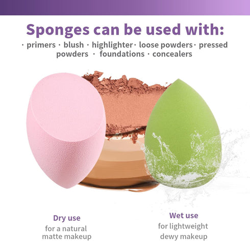UCANBE Makeup Setting Spray + Face Primer + Make Up Sponge, Gel-Based Hydrating Primer, Lightweight, Long Lasting Matte Finishing Spray,Beauty Ble...
