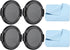 PATIKIL Camera Lens Cap, 4 Pack Sides Pinch Front Lens Cover with Microfiber Cleaning Cloth for 46mm Thread Universal DSLR Lenses for Nikon, for F...