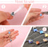 50Pcs Stainless Steel Round Blank Bezel Set with Double Loops, Pendant Bezel Tray Connectors,Round Glass Resin Cabochons Base Blank Pendants Tray ...