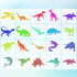 20 Pieces Stencils Dinosaurs for Sidewalk Chalk Colorful Translucent Dinosaur Stencils for Kids Animal Spray Paint Stencil Animal Template for DIY...