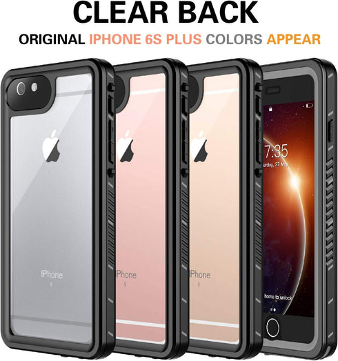 iPhone 6 Plus Waterproof Case iPhone 6s Plus Waterproof Case(5.5inch), Huakay IP68 Certified Shockproof Dirtproof Full Body Protection Waterproof ...