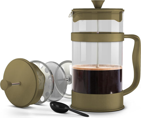 Utopia Kitchen 12 Ounce 0.35 Liter French Press Coffee Maker, Tea Maker, Travel Coffee Presses, Heat Resistant Thickened Borosilicate Coffee Pot f...
