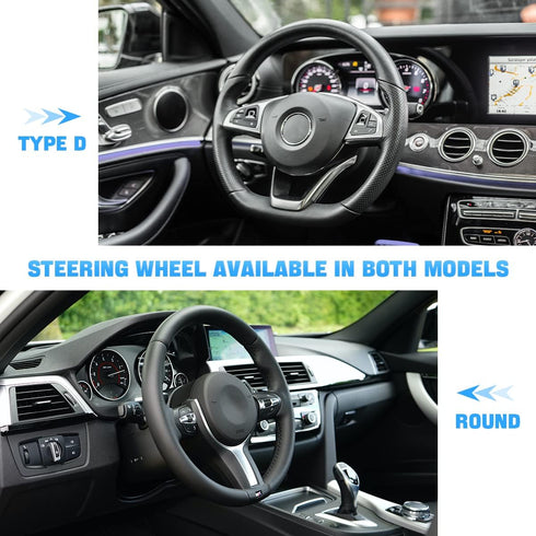 Bling Steering Wheel Cover, Universal 15 Inch Soft PU Leather with Colorful Rhinestones, Crystal Diamond Elastic Steering Wheel Protector, Sparkly...