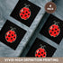 3dRose CST_22186_3 Lily Ladybug Ceramic Tile Coasters, Set of 4...