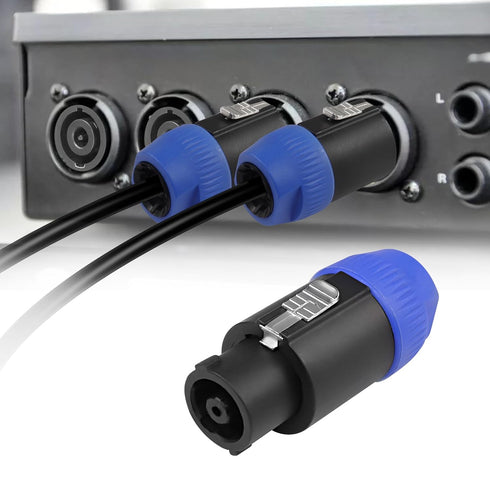 MEIRIYFA 8 Pole Speakon Connector Plug,NL4 Speak-On 8 Pin Male Audio Speaker Twist Lock Plugs and Female Panel Mount Plug Adapter for NL8FC, NL8FX...