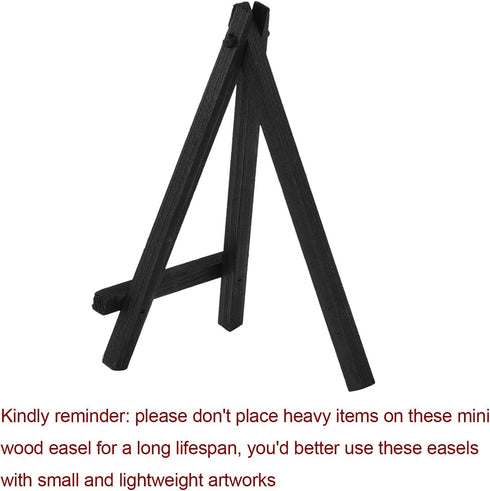 eBoot 12 Pieces 6.25 Inch Mini Wood Display Easel, Black...