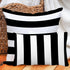Leaveland White and Black Stripe Set of 2 12x20 Inch Cotton Polyester Square Throw Pillow Case Decorative Durable Cushion Slipcover Home Decor Sof...