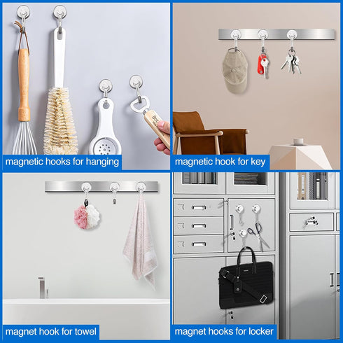 LOVIMAG Cruise Magnets, 40LBS Magnetic Hooks for Cruise Cabins, Swivel Magnet Hooks for Refrigerator, Fridge Magnets with Hooks for Kitchen Access...