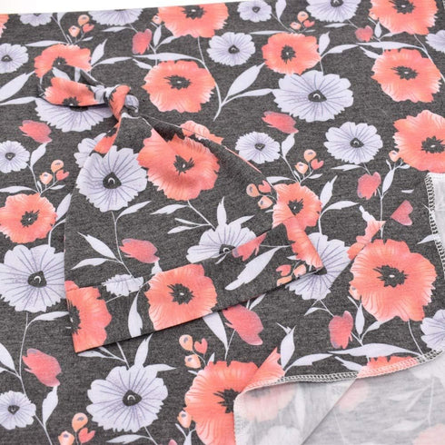 Floral Swaddle Blanket, Receiving Blankets Girl, Flower Swaddling Blanket, Pacifier Clip, Baby Swaddle Registry, Newborn Wrap Soft Snug Strethey B...