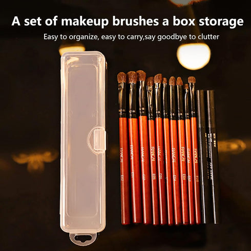 Portable Travel Cosmetic Brush Holder Dispenser Portable Cutlery box Storage Box with Transparent Lid Fixed Frame Storage Jar Cotton swab box Dent...