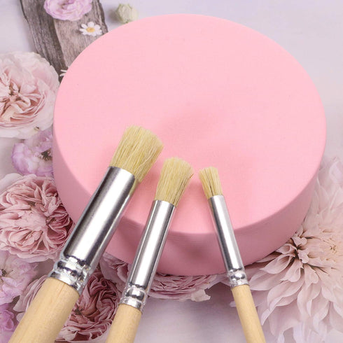 Wooden Stencil Brush Penta Angel Natural Bristle Wood Template Art Paint Brushes for Acrylic Oil Watercolor Painting on Wall Paper and Crafts Proj...
