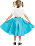 1950s Turquoise Poodle Skirt for Girls with Musical Note Printed Scarf | Blue Sock Hop Skirt | One Size | 1950s Costumes for Girls...