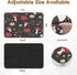 Coffee Mat for Countertops, Mushroom Red Floral Black Dish Drying Mat 2 Pcs for Kitchen Coffee Bar Accessories, Fit Under Coffee Maker Espresso Ma...