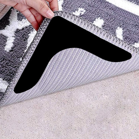 Rug Grippers with Super Stickiness- Anti Curling Carpet Tape Non-Slip Area Keeps Your Rug in Place and Makes Corners Flat for Corners and Edges Re...