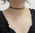 Simple Black Punk Style PU Leather Choker Adjustable Length Necklace with Chain for Women Wedding Birthday Party Club Jewelry...