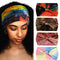 Wide Headbands Stretch Turban Knotted Hairbands Elastic Yoga Workout Sweatband Running Sport Head Scarf Large African Head Wraps for Women 4 Pcs (...