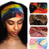 Wide Headbands Stretch Turban Knotted Hairbands Elastic Yoga Workout Sweatband Running Sport Head Scarf Large African Head Wraps for Women 4 Pcs (...