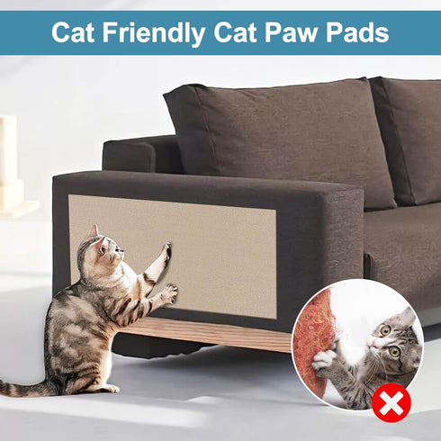 Palksky DIY Climbing Cat Scratcher Mat, 2Pack 39.4"X15.8" Trimmable Cat Scratching Post, Cat Scratching Mat Self-Adhesive Replacement, Cat Scratch...