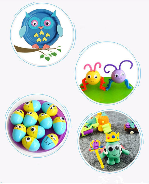 200 Pieces 20mm Black Wiggle Googly Eyes with Self-Adhesive...