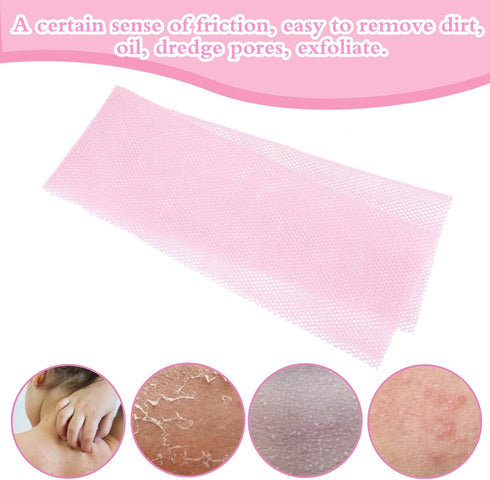 2 Pcs African Net Sponge, African Exfoliating Premium Bathing Sponge Wash Net, Long Nylon Back Washcloth Towel for All Skin Daily Back Body Scrub ...