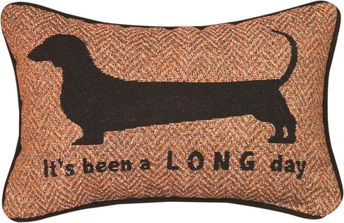 Manual 12.5 x 8.5-Inch Decorative Embroidered Word Pillow, It's Been a Long Day...