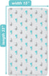 TL Care 100% Natural Breathable Cotton Jersey Knit Fitted Bassinet Sheet, Aqua Whale, 15" x 33", Soft Breathable, for Boys and Girls...
