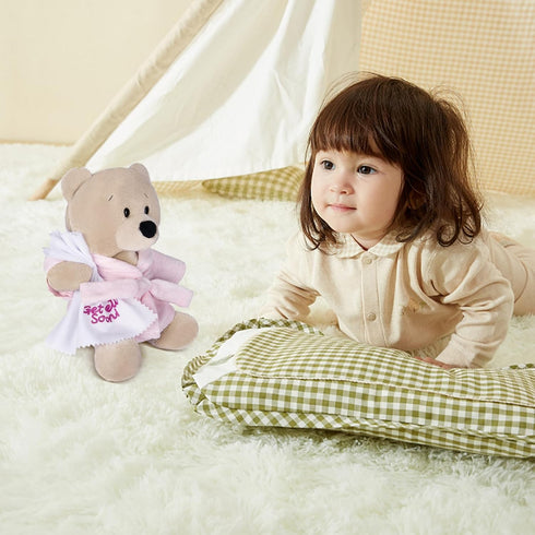 My OLi 9" Teddy Bears Cloth Bear Stuffed Animal Plush Toys Bear Dressed in Bathrobe with Soothing Towel “Get Well Soon” Sleeping Soft Toy Bedtime ...