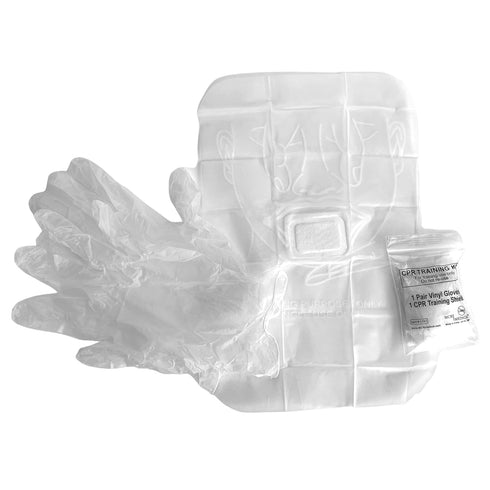 CPR Student Training Kits with Shield & Gloves, 10 pack, MCR Medical...