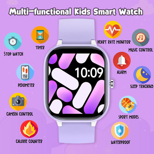ZURURU Kids Smart Watch for Boys Girls Teens Gifts Idea for 6-14 Years Old, Kids Fitness Tracker Sleep Monitor Step Counter Stop Watch Pedometer A...